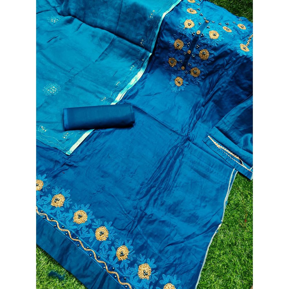 Screen and ari print Unstitched Cotton Three Piece for Women/ Ladies  Collection