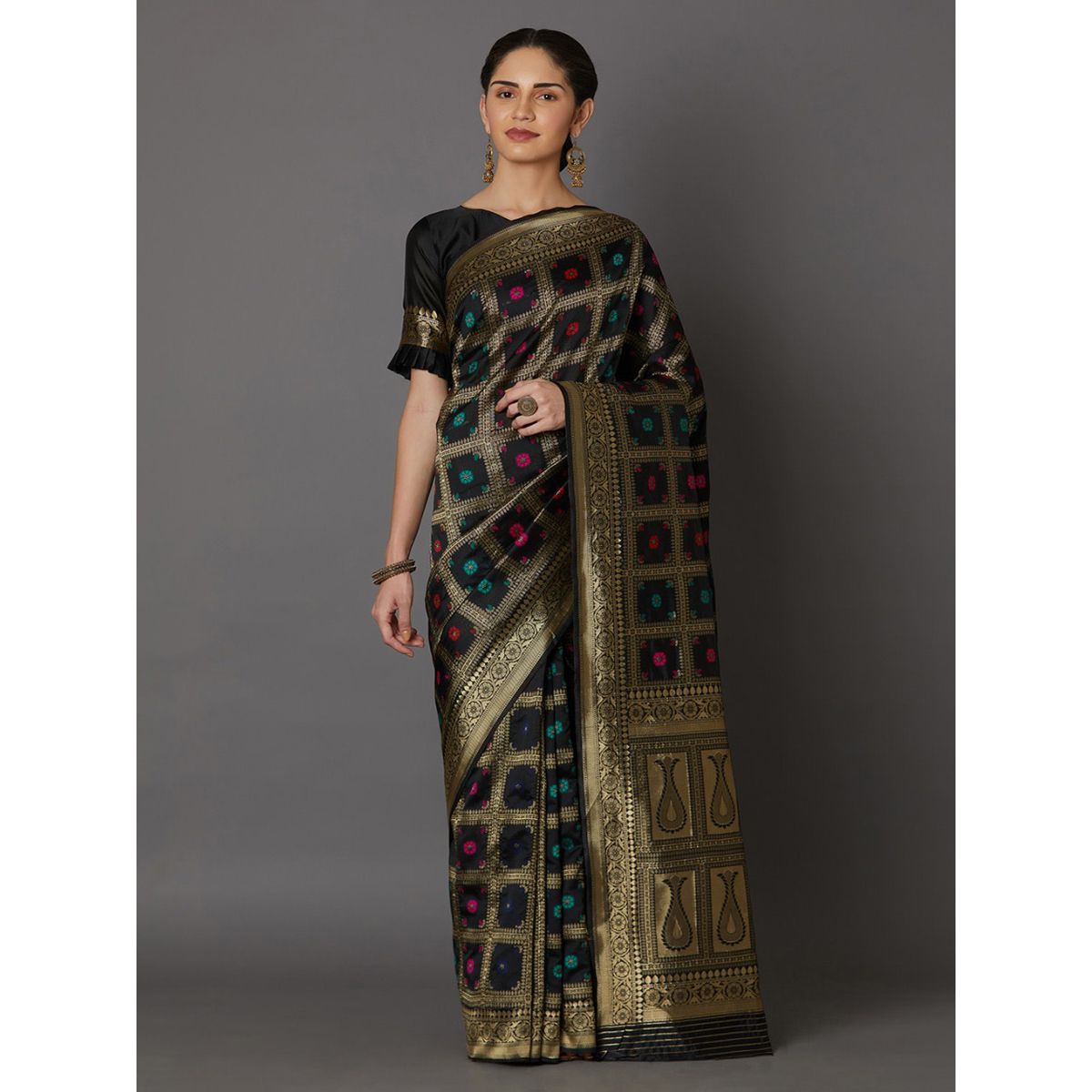 Latest Designed Exclusive Blouse Piece For Women Silk Saree-68