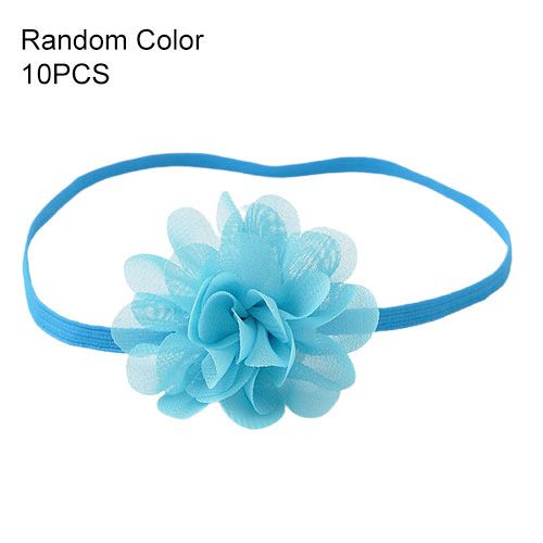 10 Pcs Baby Girls Infant Toddler Flower Headband Chiffon Hair Band Headwear