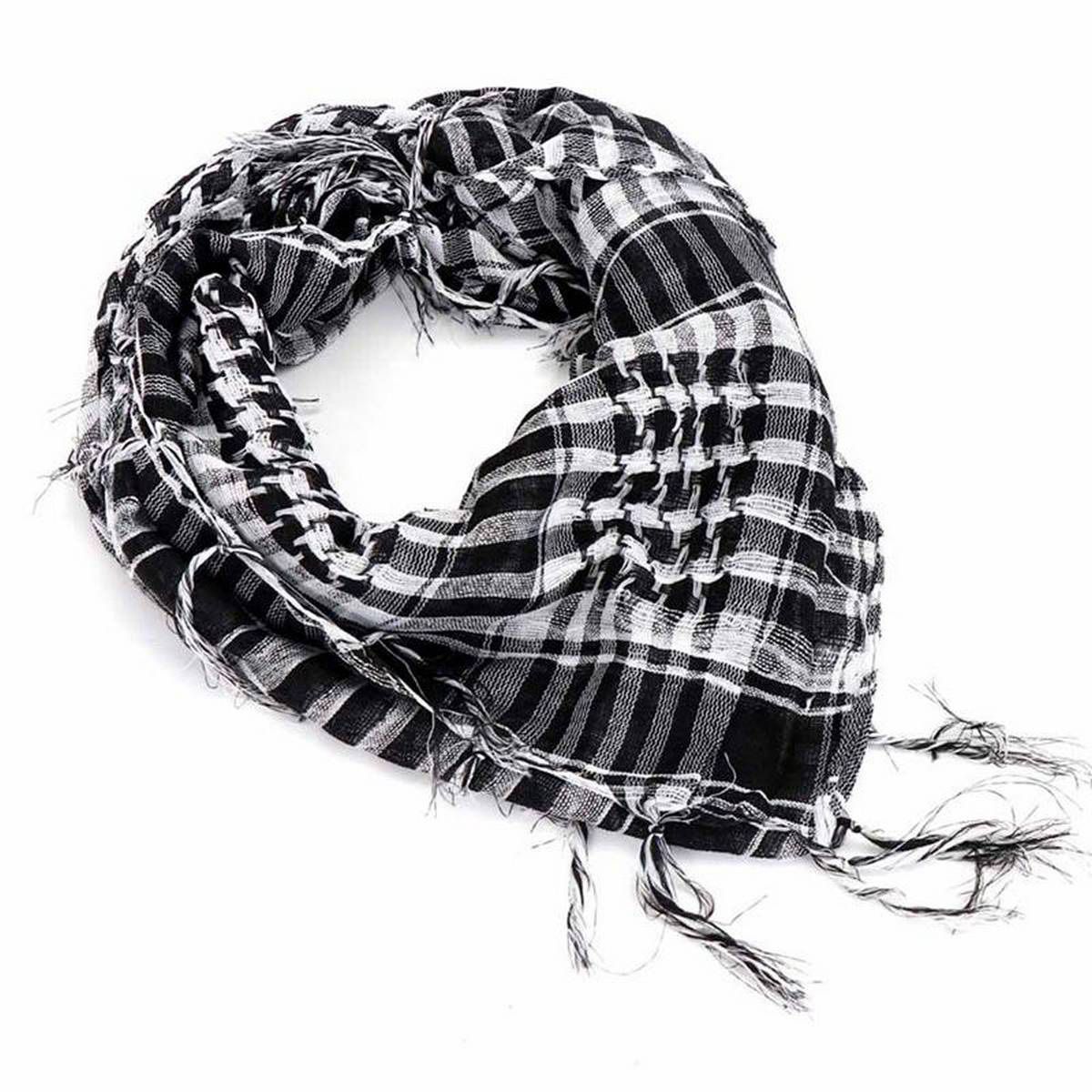 【ALLGOOD】Men and Women Outdoor Hing Square Towels Arab Tactical Desert Scarf with Tassel
