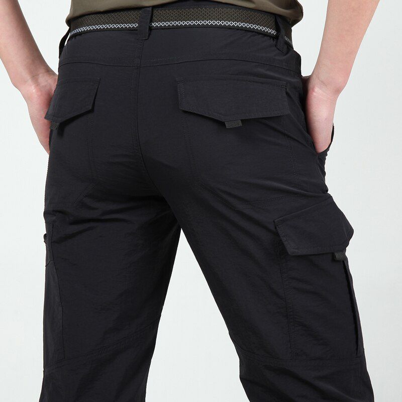 Men's Lightweight Tactical Pants Breathable Summer Casual   Long Trousers Male Waterproof Quick Dry Cargo Pants 4XL