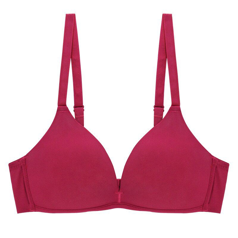 PAERLAN  Bra Female Underwear Seamless Bra Push High Solid Color Wireless Bra Comfortable Fabric 3/4 Cup Lingerie