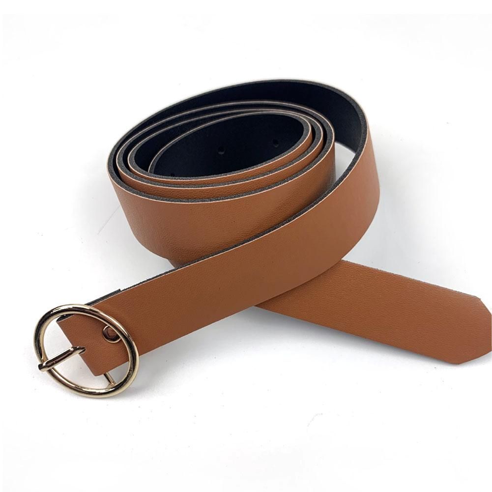 Women Casual Versatile Pin Buckle Waist Belt Men Leather Elastic Waistband