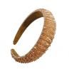 Women Fashion Faux Crystal Rhinestone Hair Hoop Wide Headband Headwear