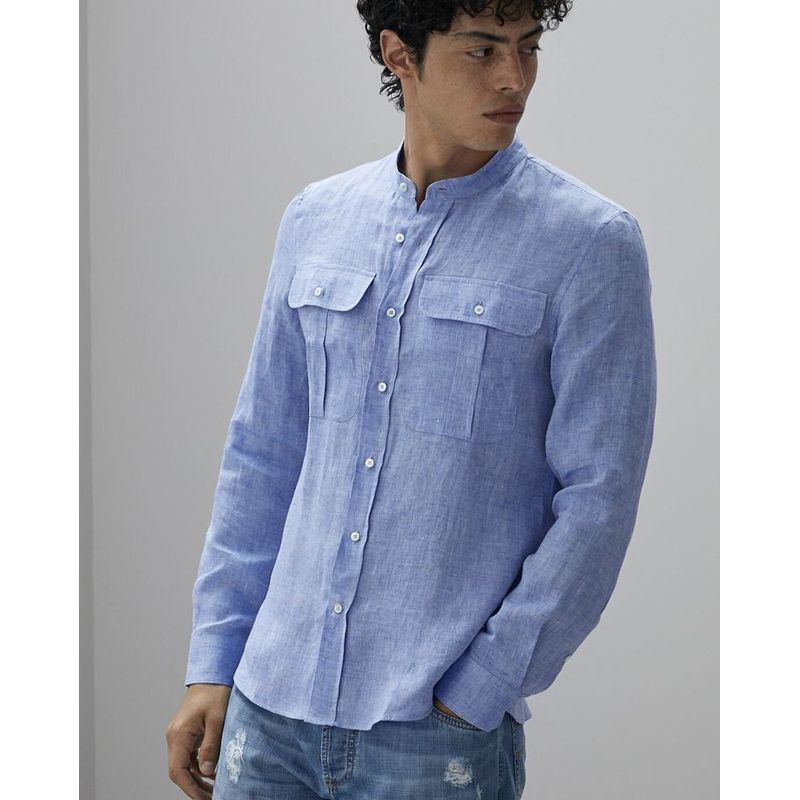 Long Sleeve Casual Shirt / Full Sleeve Casual Shirt / Exclusive Casual Shirt / Premium Quality Casual Shirt  / Cotton casual Shirt / Band Collar Shirt / Luxary Quality Shir / Male Casual Shirt / Shirt For Men Wearable In All Season. - Shirt For Men