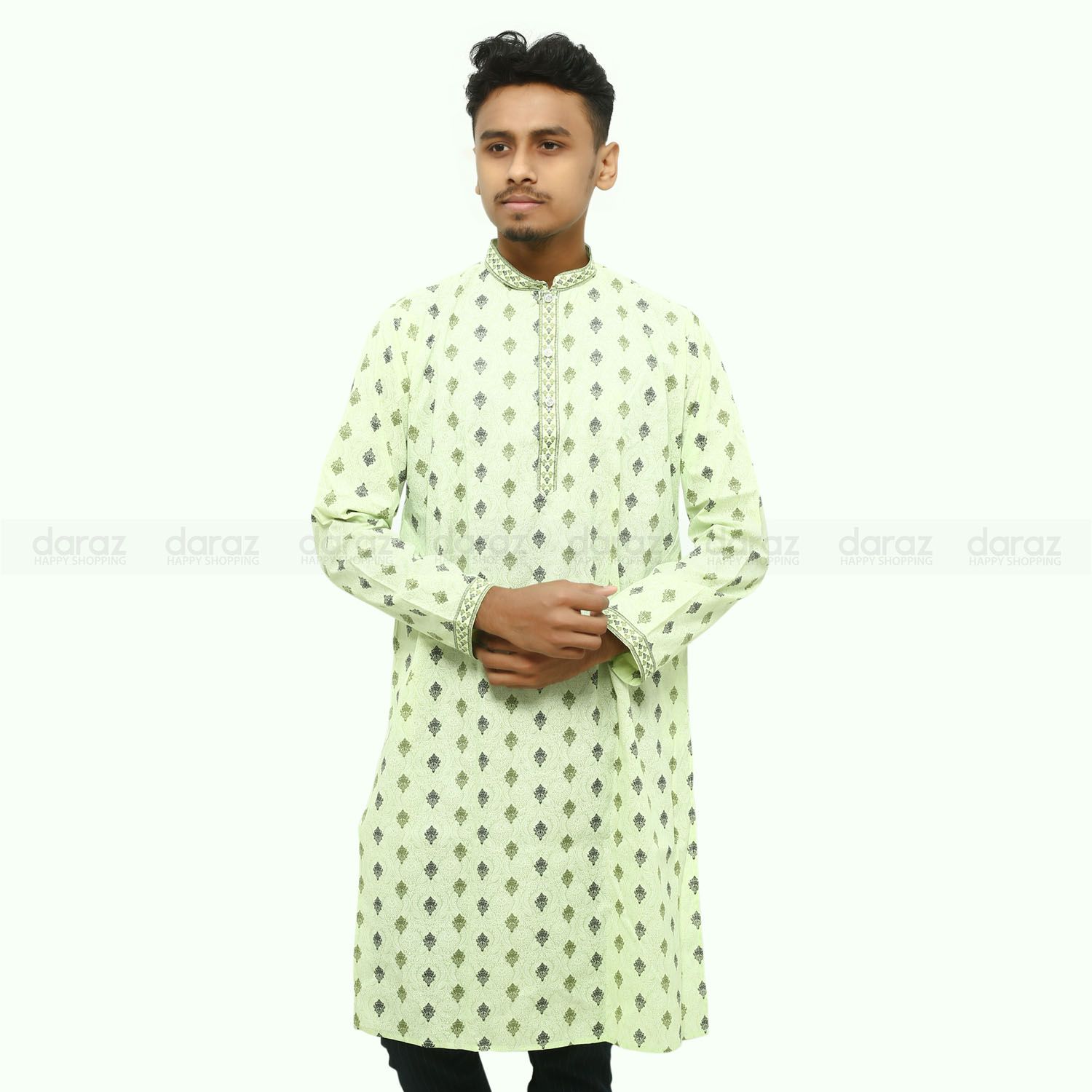 Best Quality Exclusive Stylish Semi Long Cotton Slim Fit Panjabi For Man
