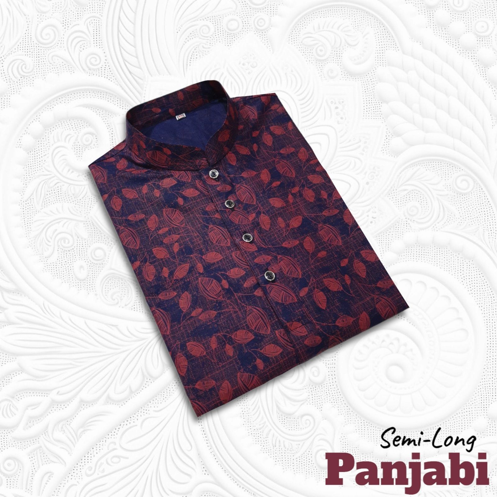 Cotton Semi-Long Panjabi for Men Comfortable Cotton Panjabi - Panjabi