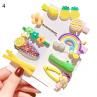 Girls Cartoon Flower Strawberry Rainbow Bangs Hairpins Hair Clip Kids Headwear