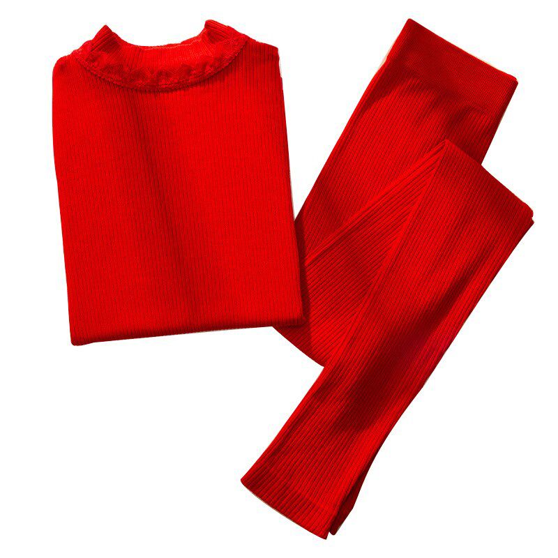 Solid Color Women's Thermal Underwear Set Winter Turtleneck Cotton Long Female Inner Wear Thermal Clothing Pajamas