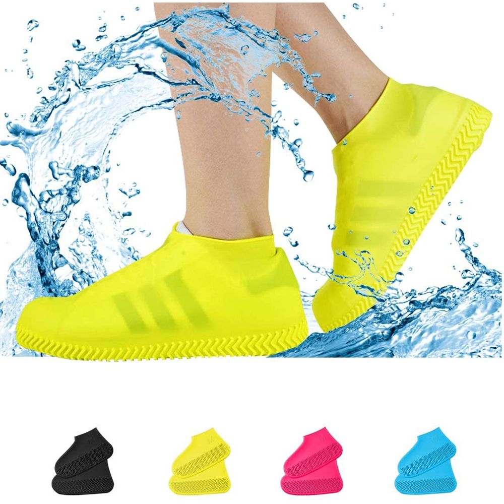 Waterproof Shoes Cover Rain, Waterproof Rain Boots Cover Anti Slip Washable Reusable for Family & Ladies & Men & Children