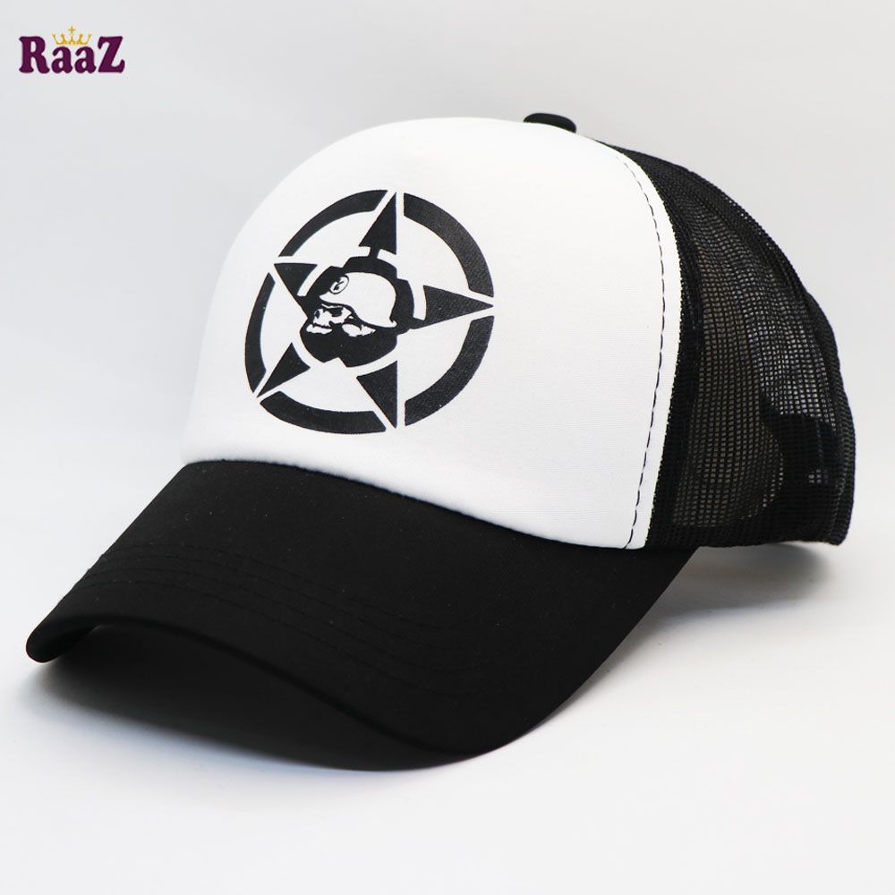 Black And White Stylish Fashion Half Net Cap For Men And Women