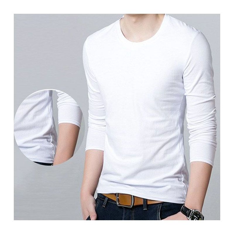 2023 New Autumn T-shirt Casual T shirt Men Long sleeve Tshirt Funny T shirts Solid Color Tshirt