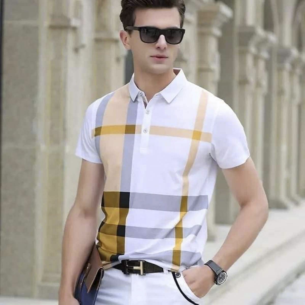 Comfortable & Stylish Fashionable  Half Sleeve Polo T-Shirt For Men - T Shirt