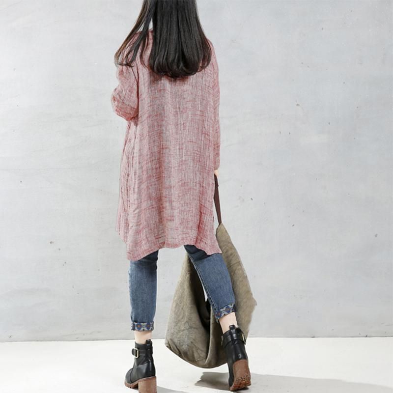 Original ZANZEA Women Plus Size Long Sleeve Loose Button Up Shirt Blouse Tunic Top
