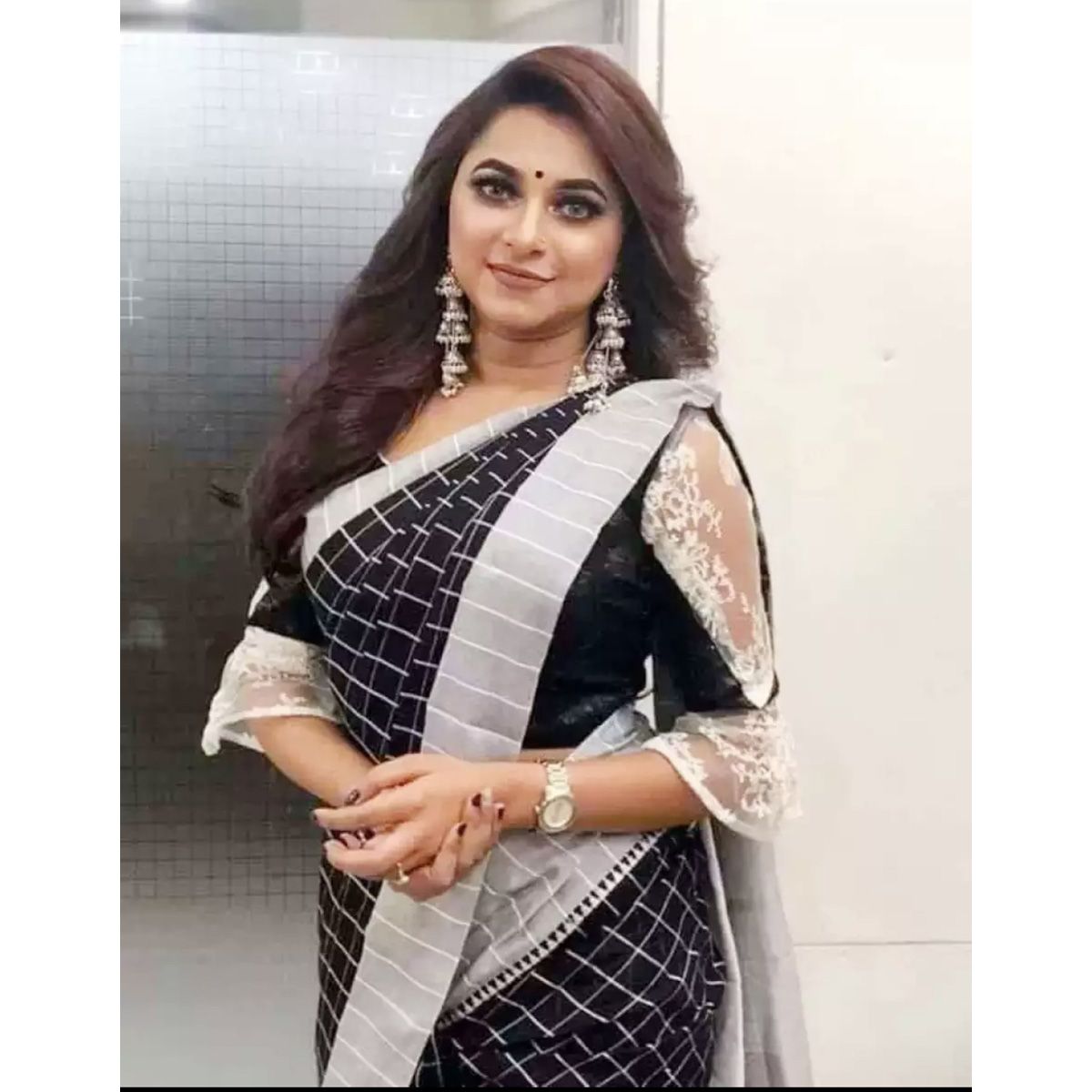Dhopian saree/Dhupain Cheak Sarees Orange Ash colour Saree Same as picture Treanding Saari for woman Sari collection Saree for woman Tangail  Saree Tangail Tat Shilpo (TAN)