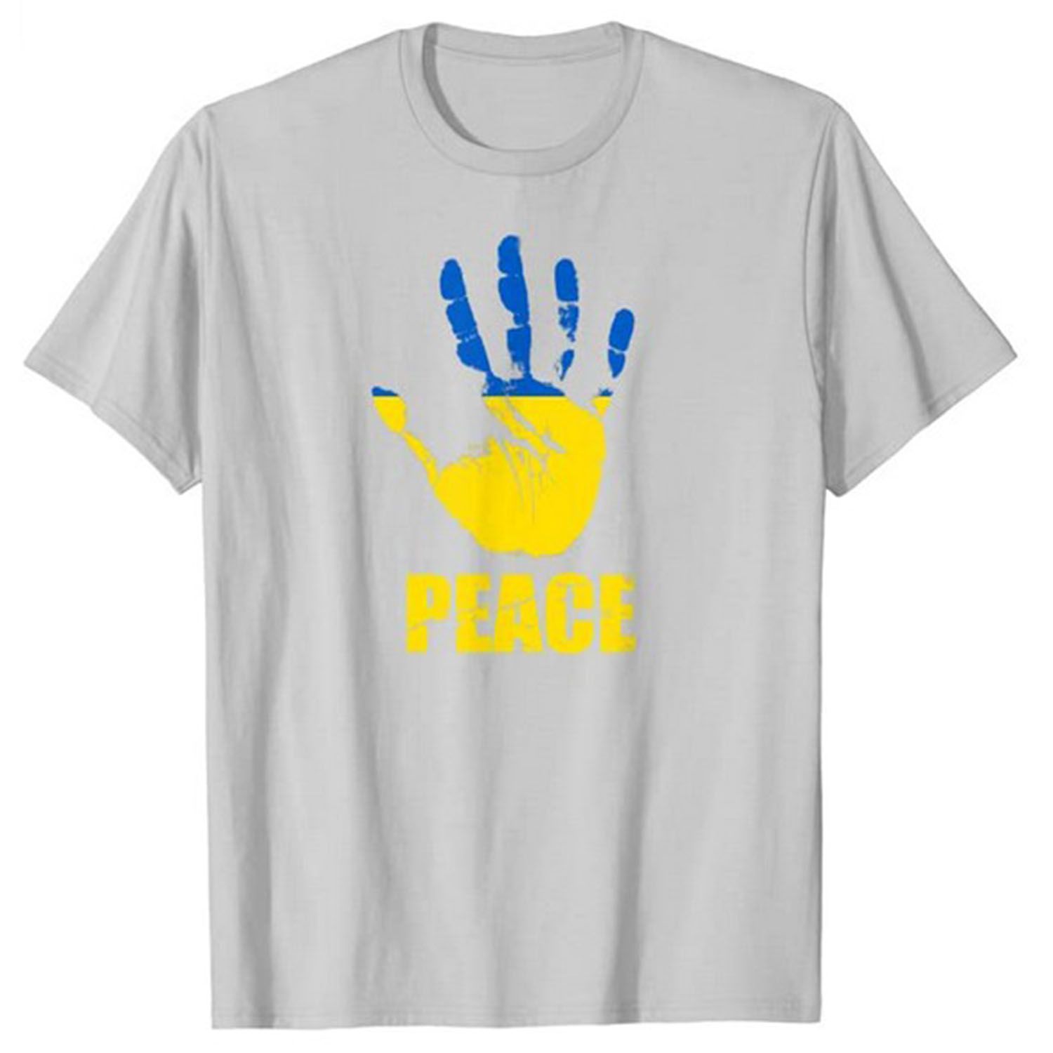 Uni T-shirt Anti Fade Regular Length O-neck Ukraine Pullover