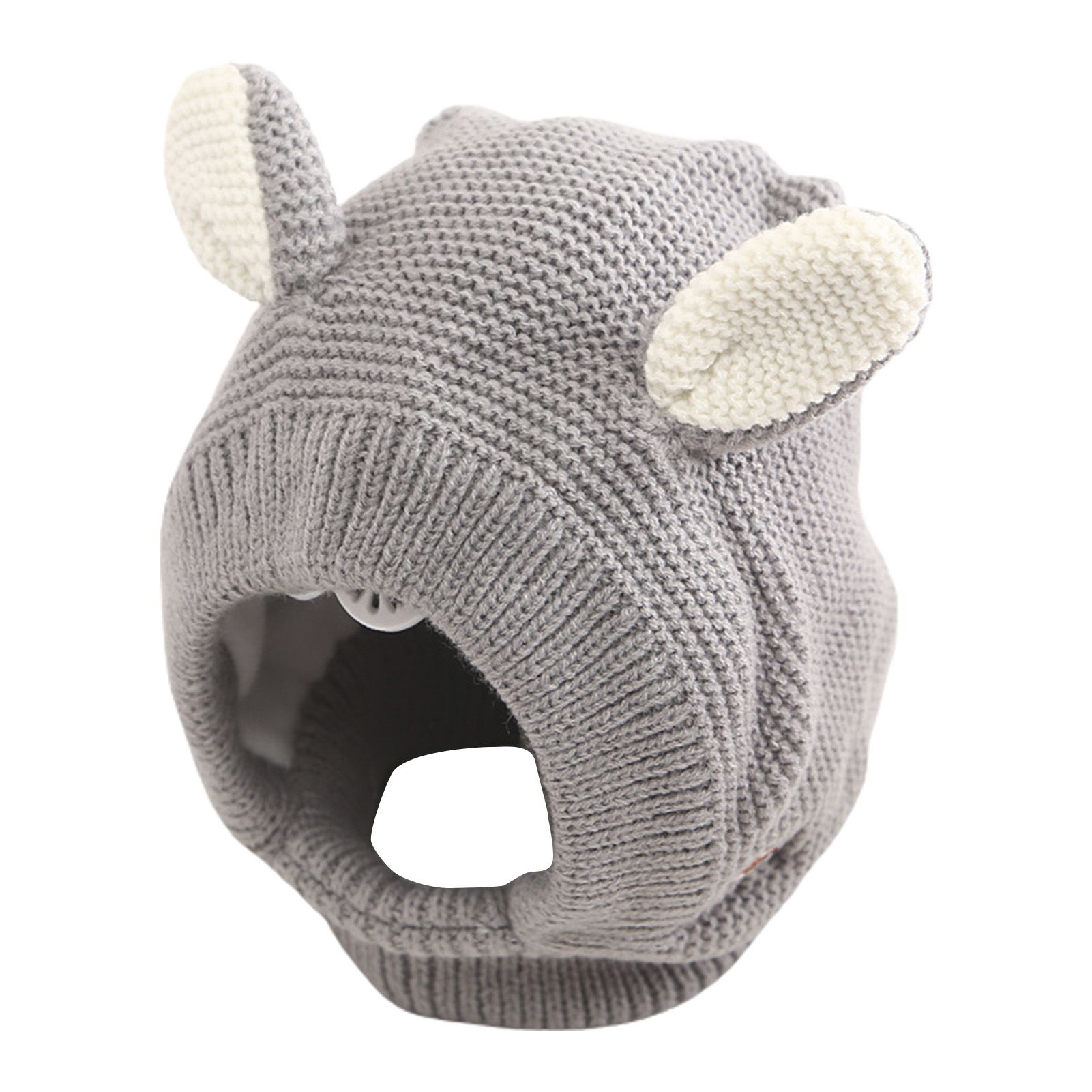 Infant Bonnet Thermal Cartoon Animal Unisex Knitted Kid Bonnet