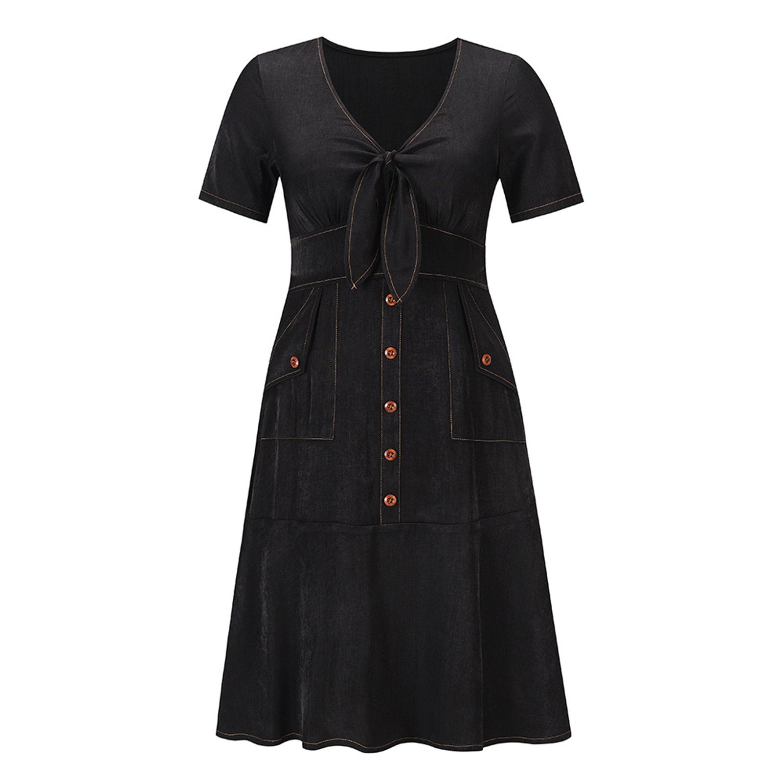 Girl Dress Deep V Neck Good-looking Summer Dress