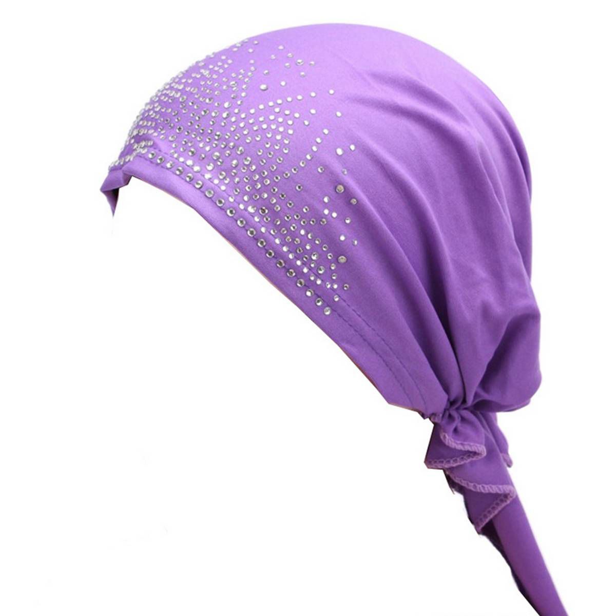 Lady Rhinestone Turban Hat Chemo Cap Hair Loss Hijab Cap Cover