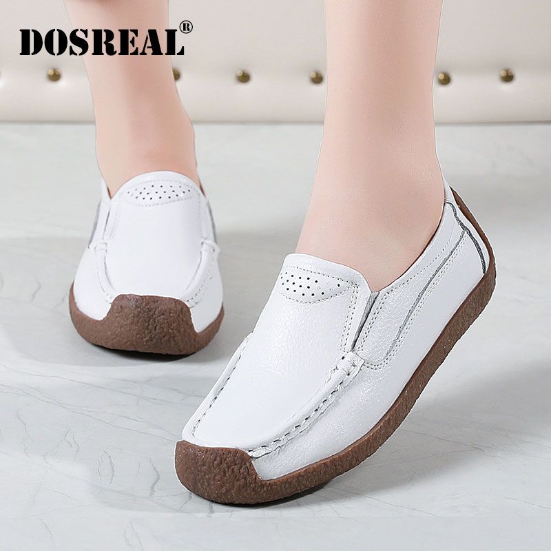 Women Flat Shoes Leather Casual Women Shoes Flats Korean Style Slip On Shoes For Women Ladies Loafers Boat Shoes