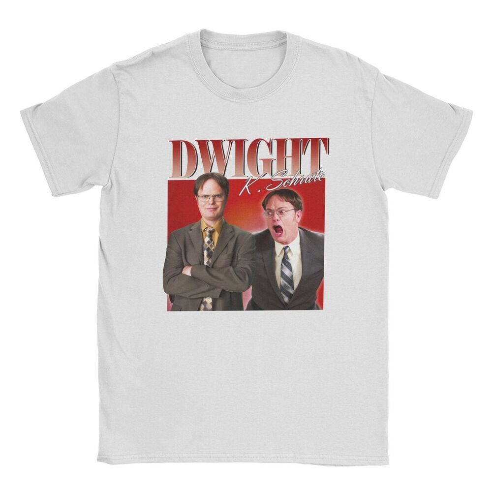 Michael Scott Homage The Office Men T Shirts Tv Series Dwight Schrute Jim Halpert Tees Short Sleeve T-Shirts Cotton Plus Size
