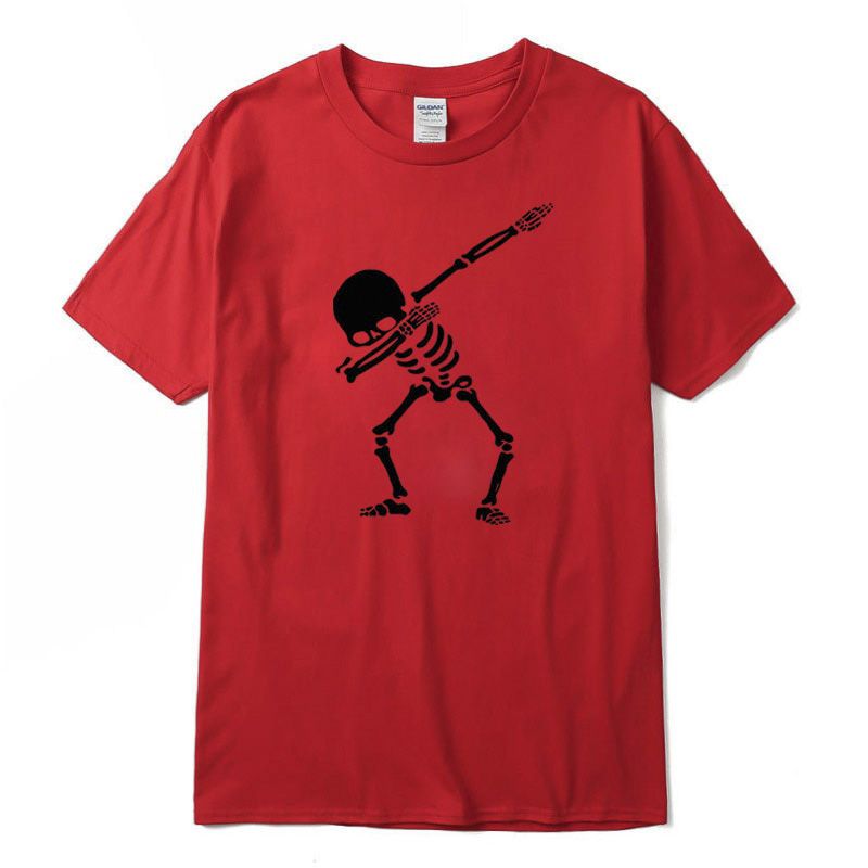XINYI Men's high quality t-shirt 100% cotton casual t shirt skull print  t-shirt short sleeve tshirt o-neck t-shirt tee shirt