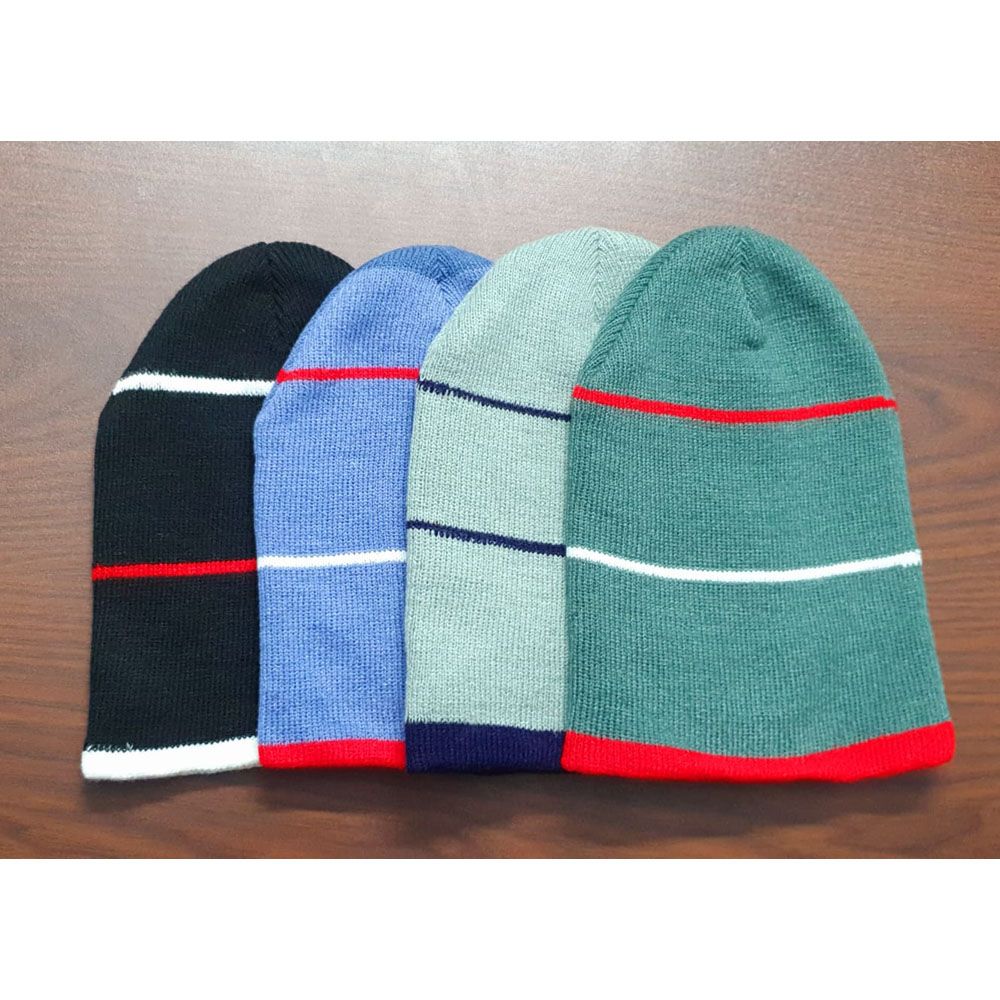 Multicolor Stripe Stylish And Warm Hat / Ear cap For  Men & Women
