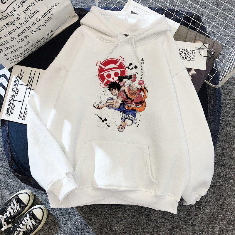 Kawaii Japanese Anime One Piece Hoodies Men Harajuku Funny Cartoon Luffy Zoro Graphic Hoody  Hop Tops Sweatshirts Male