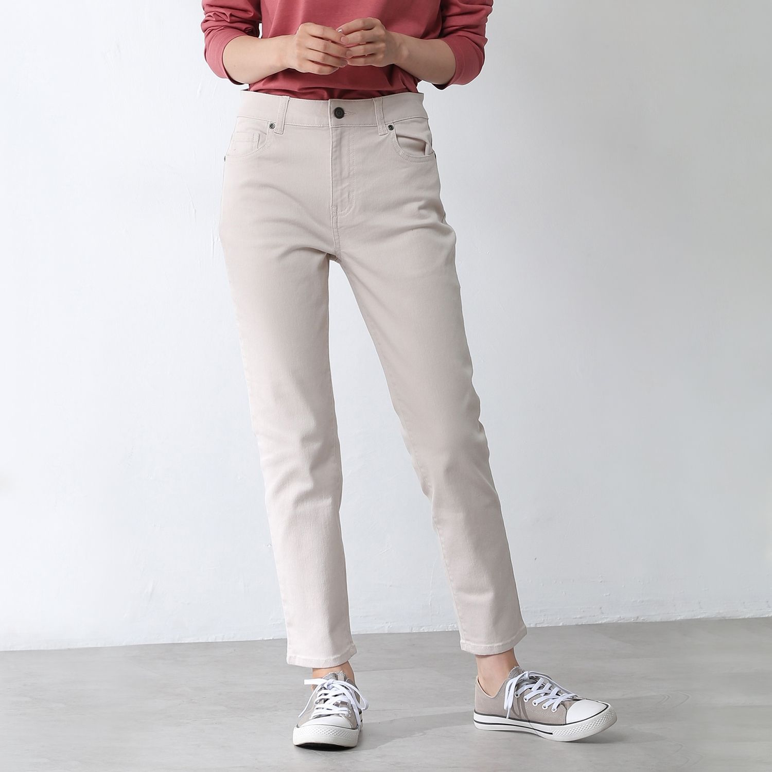 Off White Super-Stretchy Jeans Pant for Women (W/CINEMA CLUB/CT-44.1)
