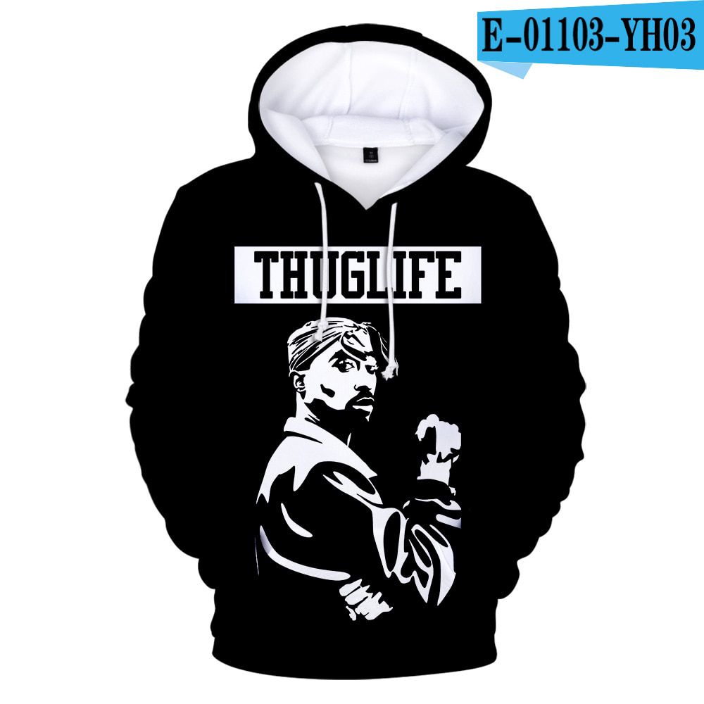 Gangsta Rap 2Pac Hoodies Mens Hoodie Sweatshirt Hooded Men/Women Gangsta 2Pac Tupac Amaru Shakur Hoody Polluvers Cap Tracksuits