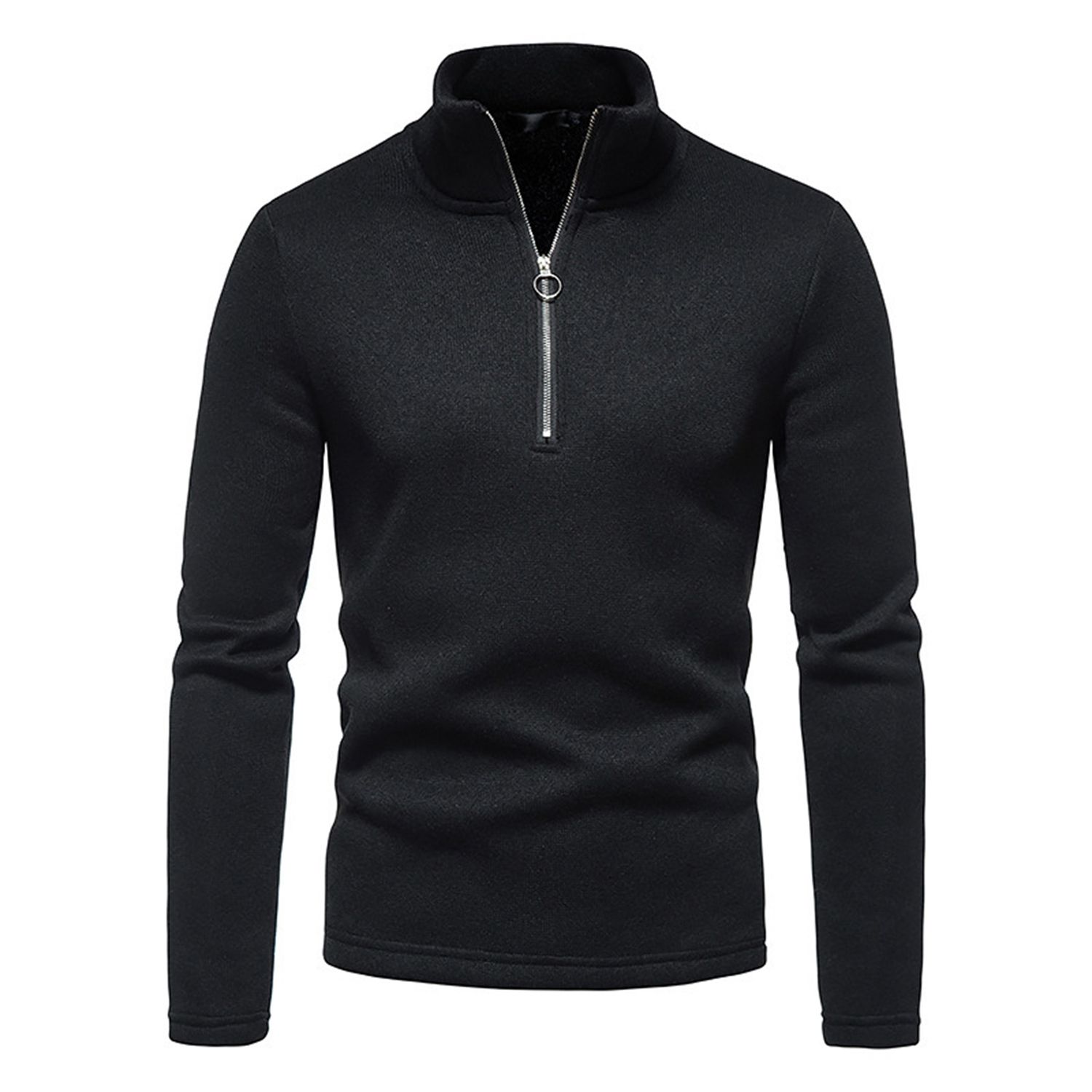 Men Sweater Lightweight Skin-friendly Turtleneck Top Swearshirt