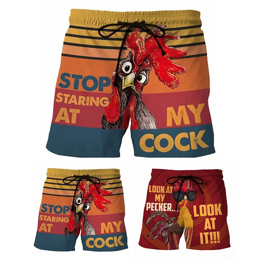 Men Stop Staring At My Cock Drawstring Quick Dry Swimming Trunks Beach Shorts