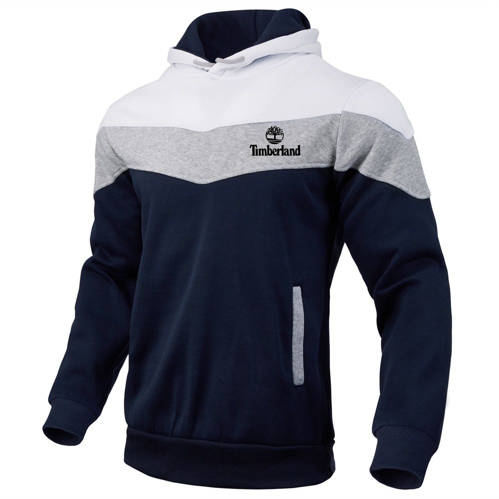 High-quality brand men's hoodies, fleece sweatshirts, patchwork printing, -hop, streetwear, fall/winter