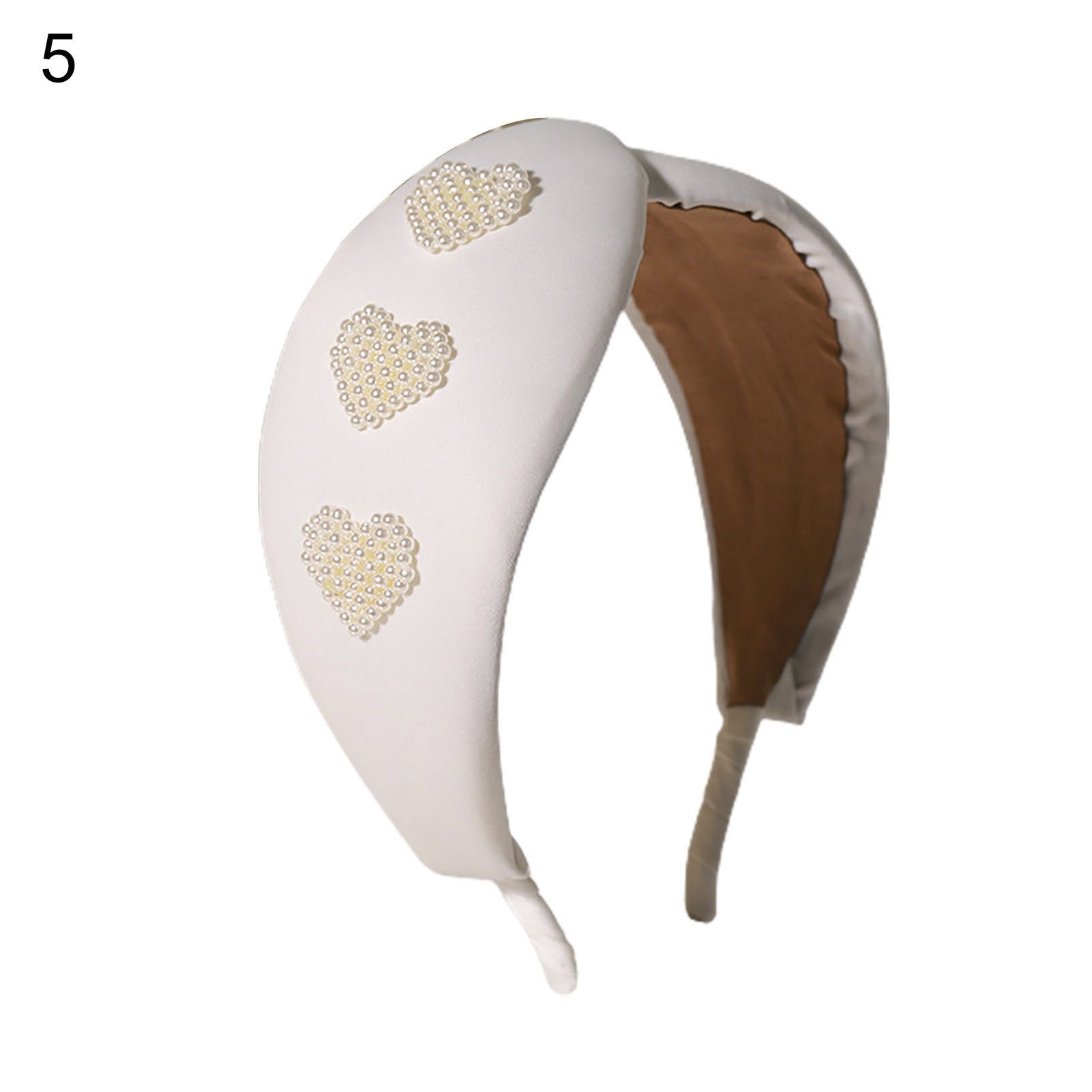 Hair Band Smooth Edges Good Flexibility Faux Pearl Head Wrap