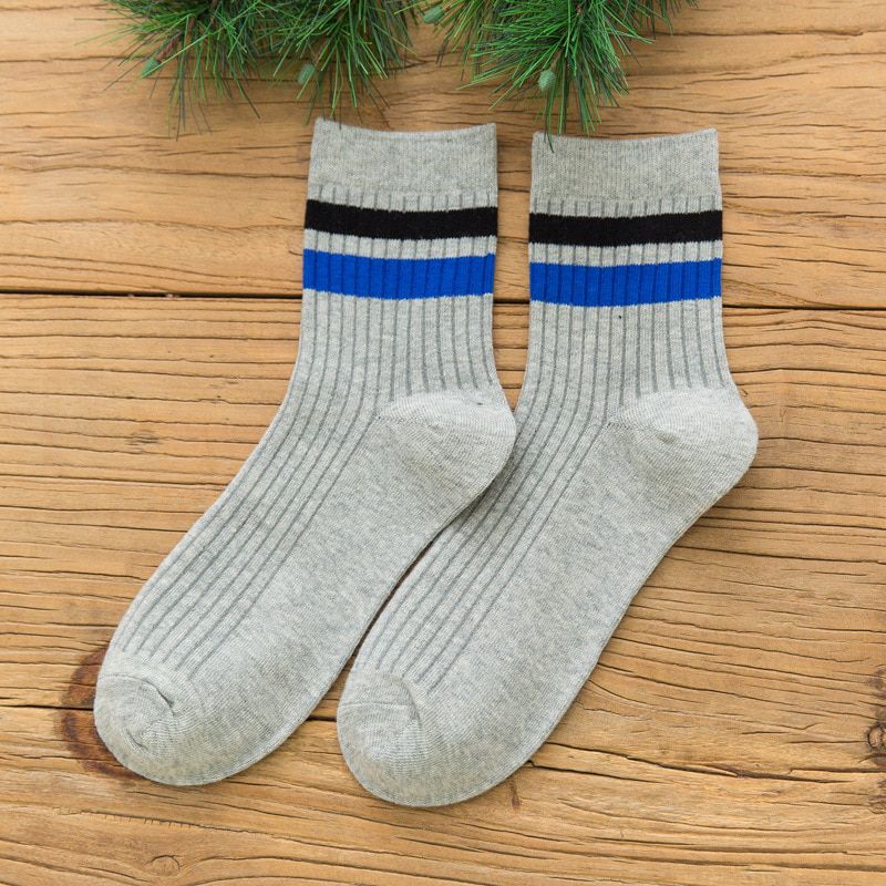 Fashion Socks Cotton Rainbow Stripes Christmas Gift Classic Warm Casual Tide Harajuku Funny Cute Pop Korean Socks For Women