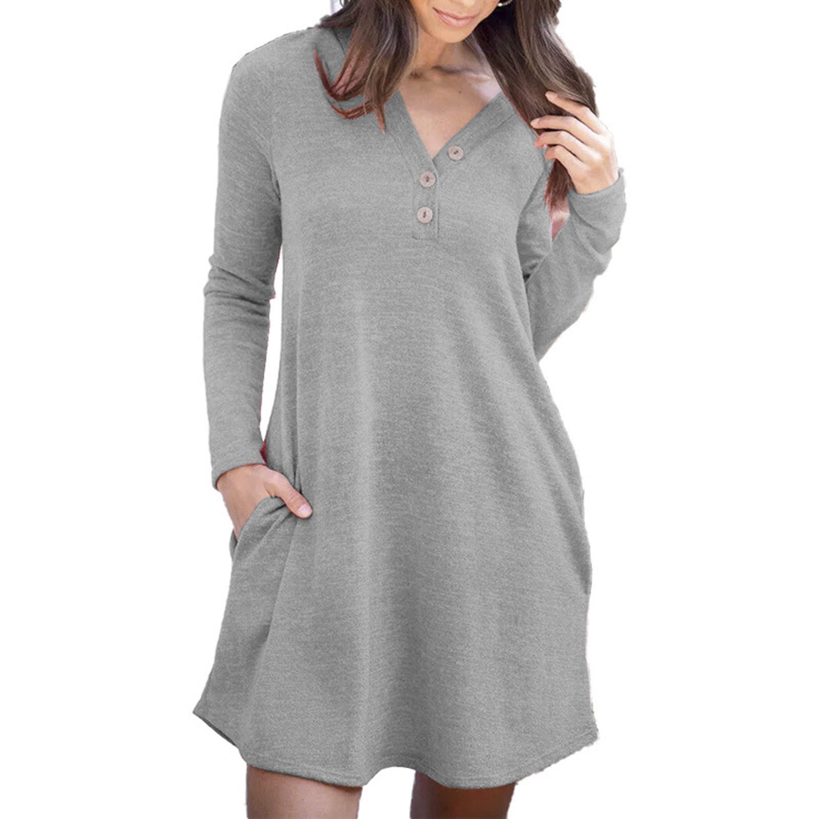 Party Dress V Neck Loose-fitting All Matchni Dress