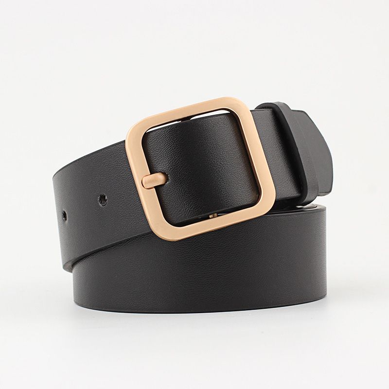 Loldeal 3.3x110cm New Women's Belt Square Buckle Korean Student Fashion Korean Trendy Decorative Pant Belt