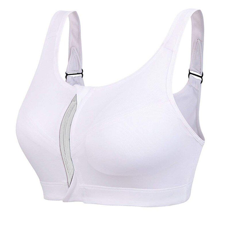 Hot sell sports underwear women running shockproof vest fitness clothing thin section large size open zip  gathered bra