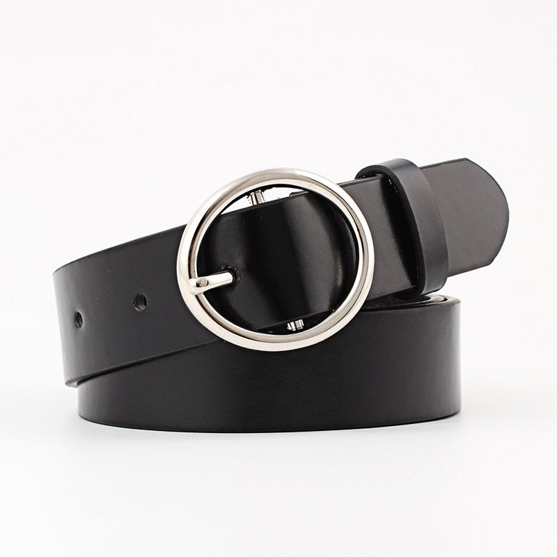 ly Women PU Leather Belt With Alloy Buckle Waist Belts for Jeans Pants DO99