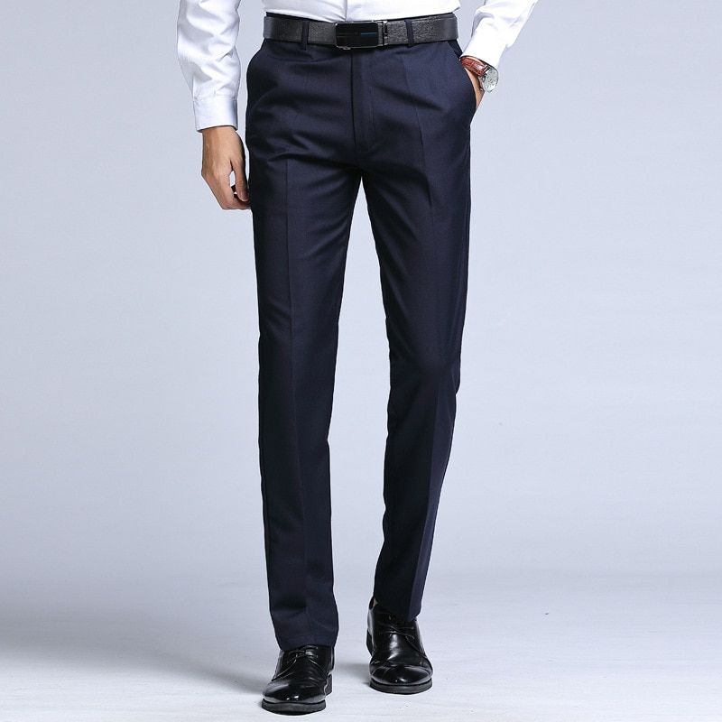 2021  Men Business Office Pants Mens High Quality Business Trousers Men's Straight Business Suit Pants