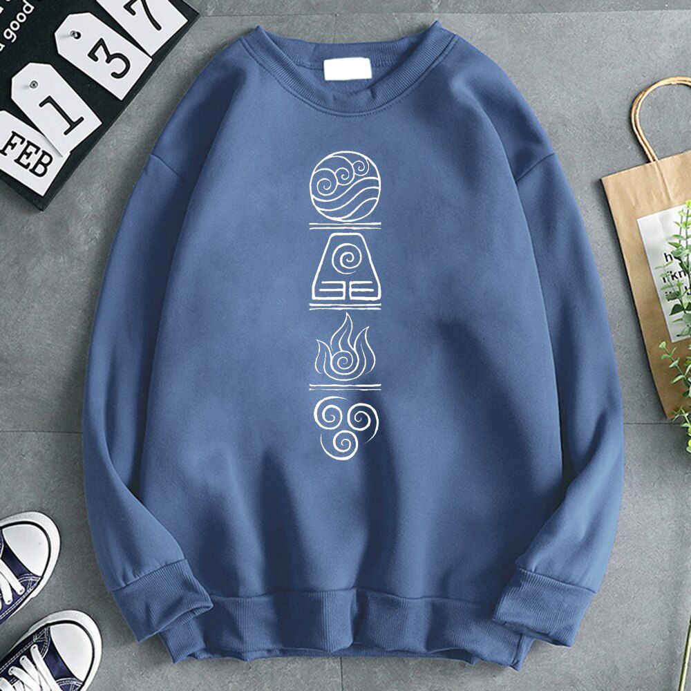 Man Hoodies Avatar The Last Airbender Print Fashion Sweatshirts Autumn Spring Loose Casual Pullover Homme Streetwear