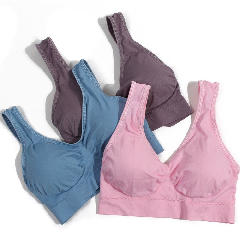 2019  3pcs/lot Women Racerback Bra Padded Stretch Seamless Casual Tank Top Girls Fitness Seamless Wireless Brassiere Bras