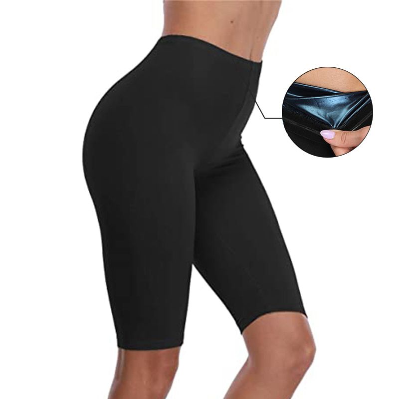 Sweat Sauna Shorts Body Shaper Weight Loss Slimming Pants Women Waist Trainer Tummy Control Thermo Poylmer Leggings Gym Workout