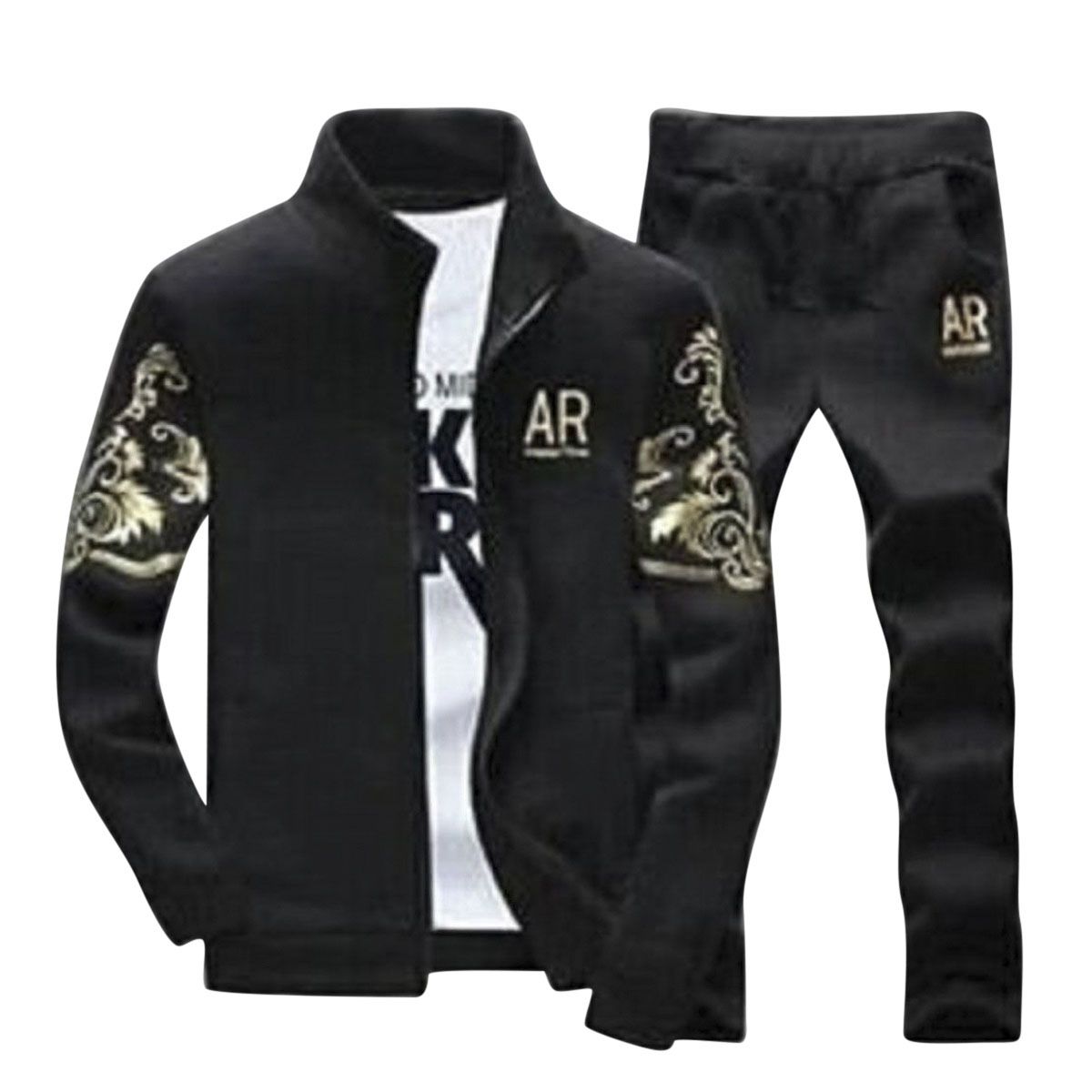 Black  printed stylis  Jacket For Men