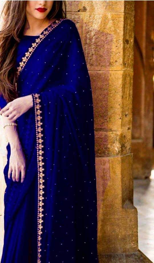 Navy Blue Stylish Saree For Women