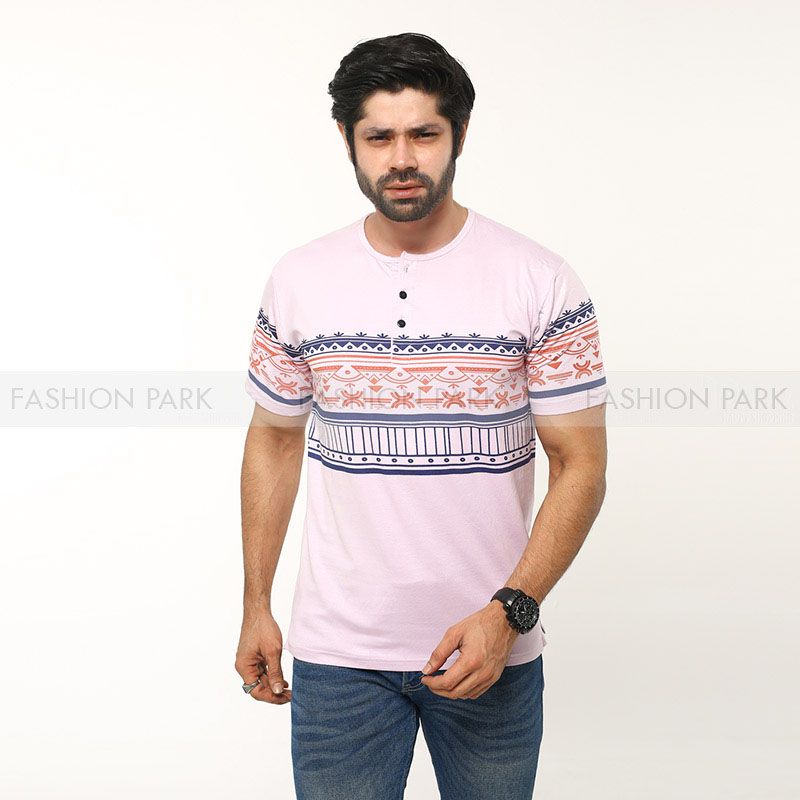 Multicolor Cotton Stylish Short Sleeve T-Shirt For Men