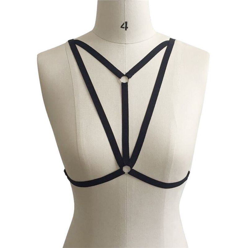 Solid Bras For Women Elastic Cage Bra Strappy Hollow Out Bra Bustier  Lingerie Women Underwear Encaje Mujer 30OCT21