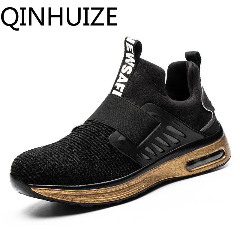 New safety shoes men's anti-smashing and anti-piercing safety work shoes, lightweight fly woven wear-resistant insulation protective safety boots