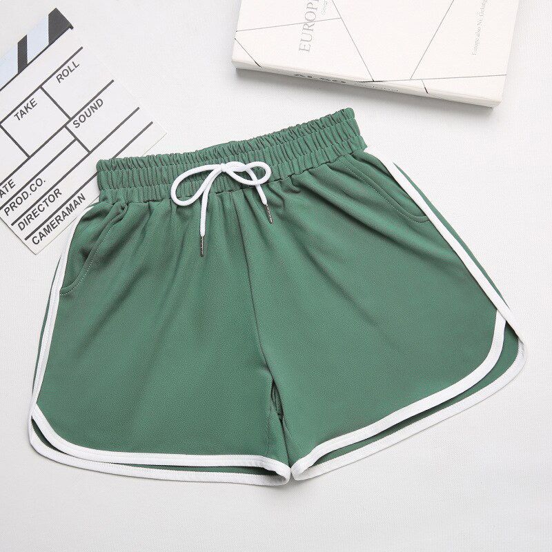 S-3XL Women Workout Shorts,Drawstring Pockets Training Sports Yoga Shorts,Elastic High Waist Gym Fitness Running Shorts