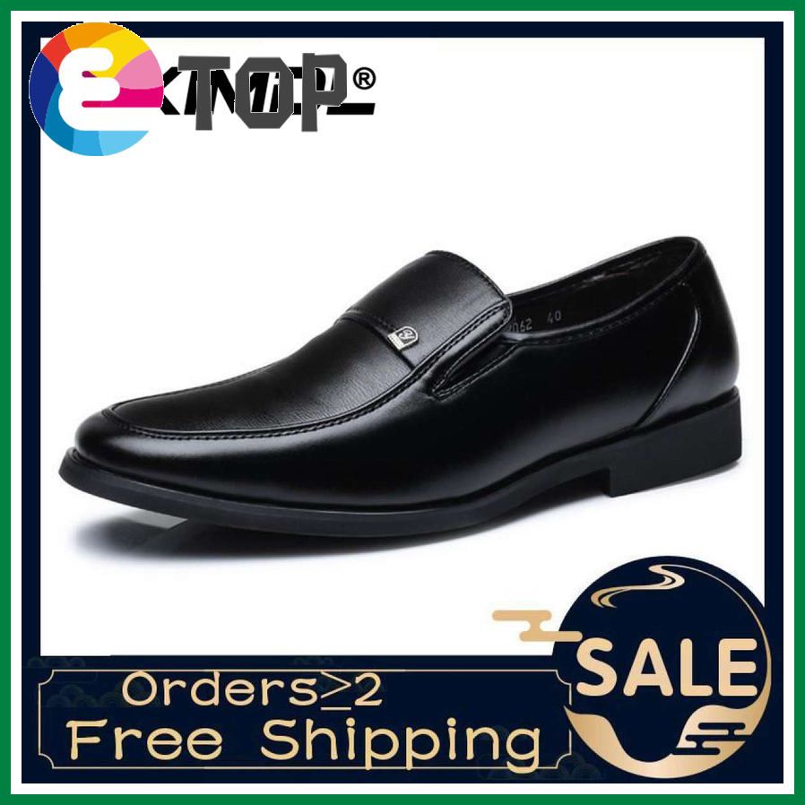 Men Dress Shoe Leather Mens Business Shoes Male Black Elegant Formal Loafer【